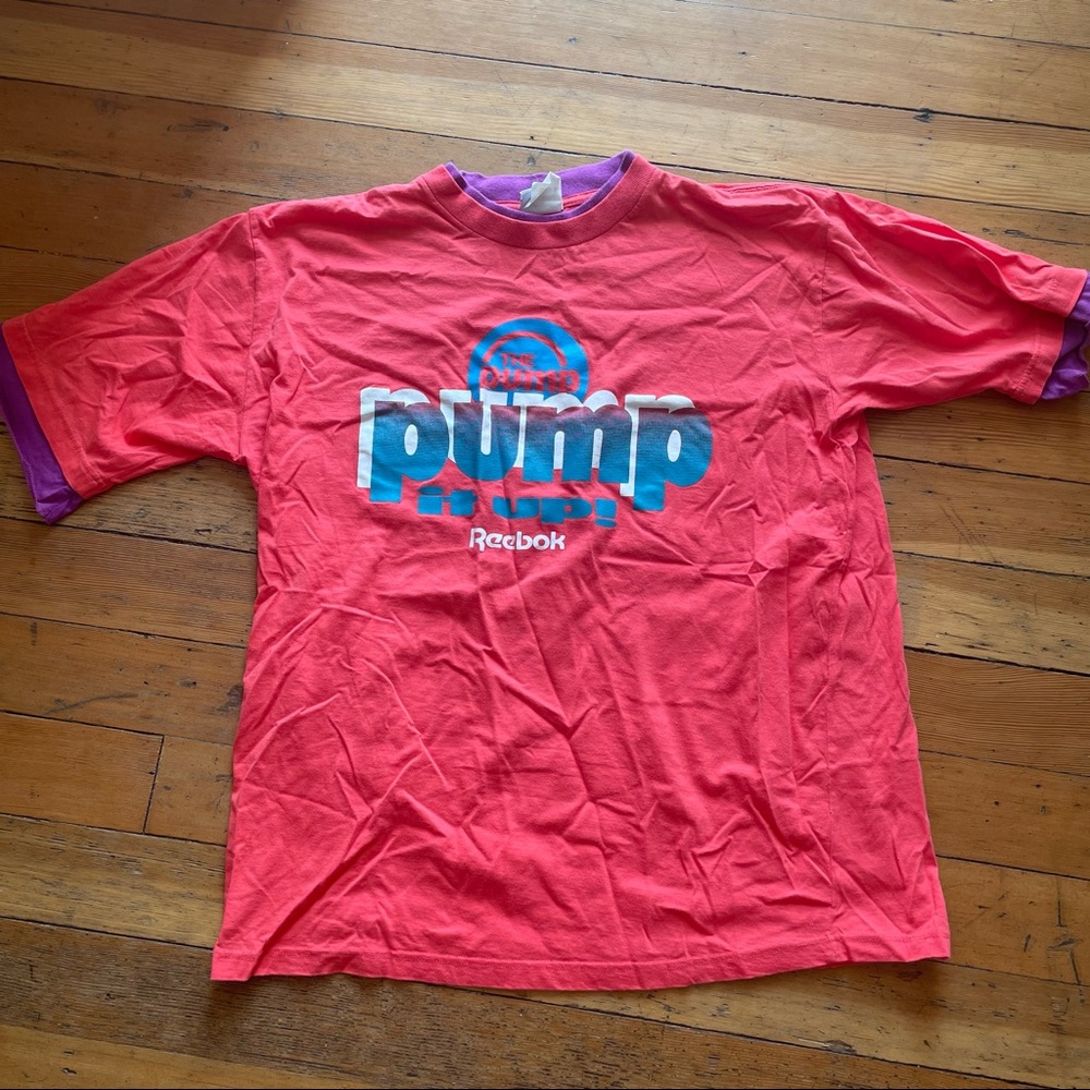 RARE vintage 80 reebok pump it up shirt men’s XL